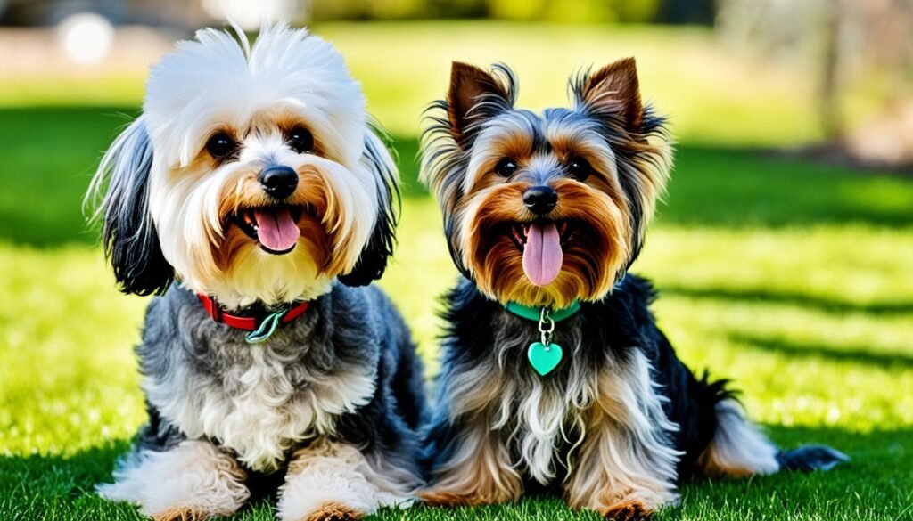 Poodle and Yorkshire Terrier