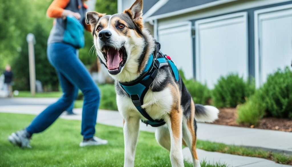 dog barking at strangers